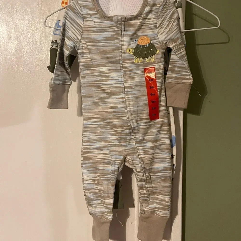 Kids Headquarters Kids' 2-pack Cotton Sleepers, Safari